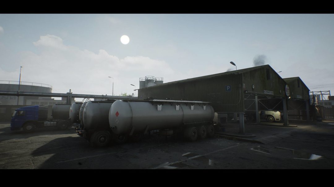 UE素材 卡车油罐车机库工业园区场景3D模型素材 Unrealengine Tank Cleaning Center_img_3