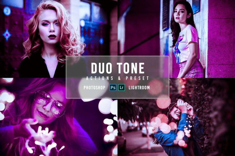 双色调博主电影桌面摄影照片调色LR预设包 Duo Tone Preset and Action_img_2