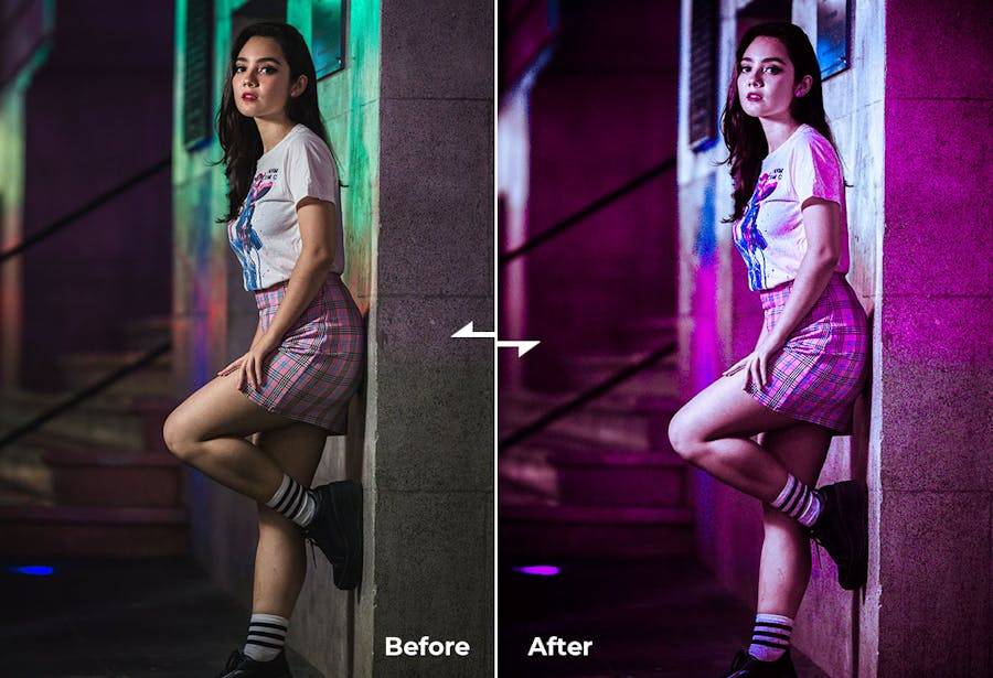 双色调博主电影桌面摄影照片调色LR预设包 Duo Tone Preset and Action_img_3