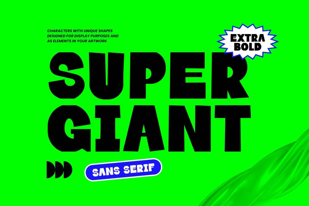 优雅卡通杂志婚礼徽标设计无衬线英文字体安装包 SUPER GIANT Extra Bold Sans Serif Font_img_2