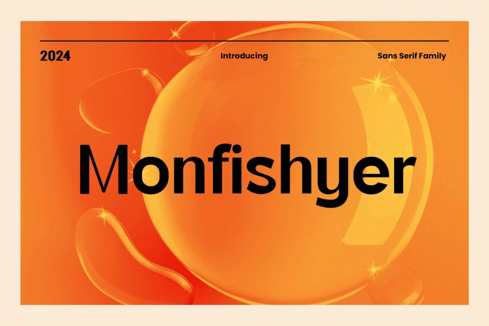 现代优雅品牌杂志徽标设计无衬线英文字体安装包 Monfishyer Sans Serif Family_img_2