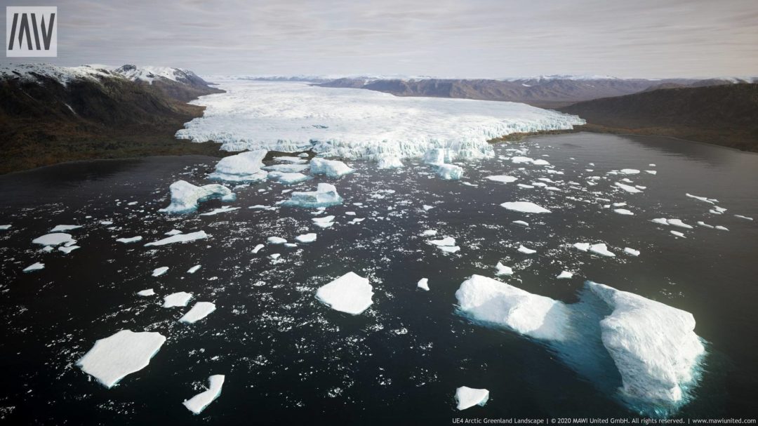 UE素材 北极格陵兰岛冰川山地河流景观3D模型 Arctic Greenland Landscape unrealengine_img_3