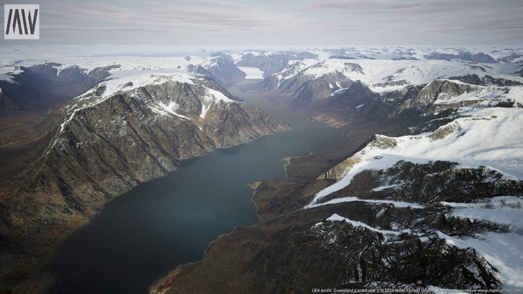 UE素材 北极格陵兰岛冰川山地河流景观3D模型 Arctic Greenland Landscape unrealengine_img_3