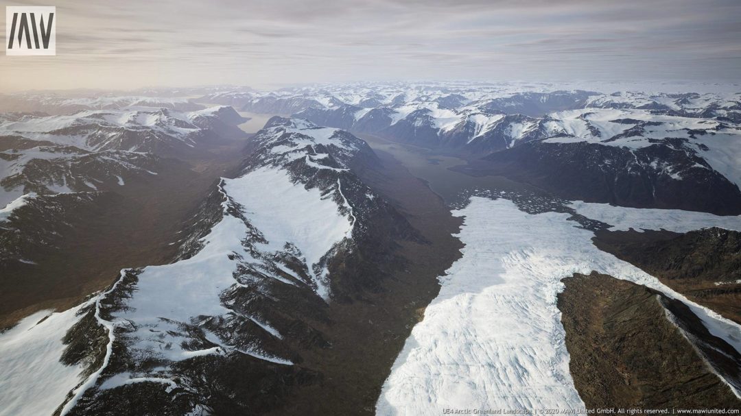 UE素材 北极格陵兰岛冰川山地河流景观3D模型 Arctic Greenland Landscape unrealengine_img_3