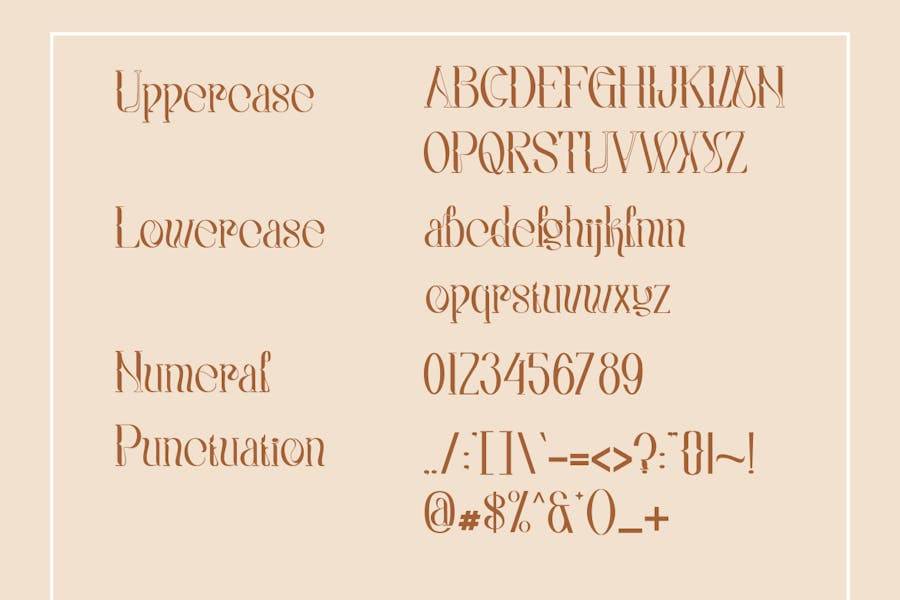 现代优雅婚礼博客标题LOGO徽标设计PS花体英文字体安装包 Warlenk - Elegant Serif Font - —