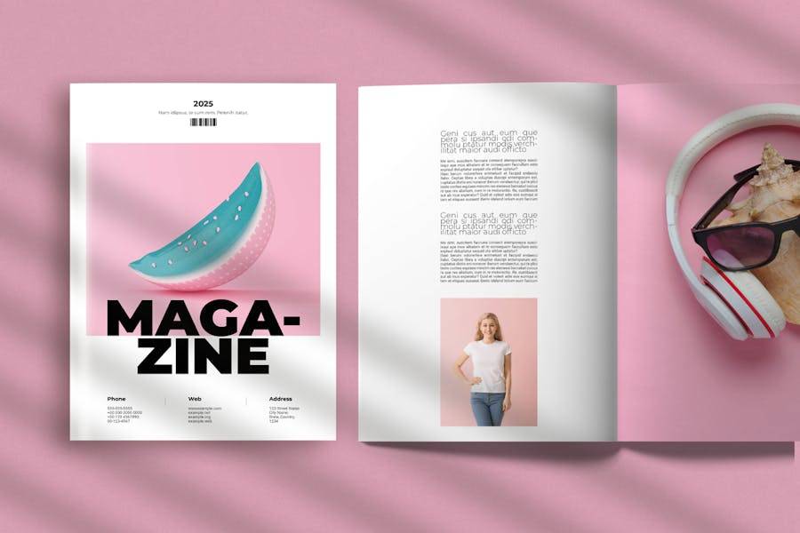 16页极简企业介绍作品集图文排版设计INDD画册模板源文件 Minimal Magazine Template_img_3