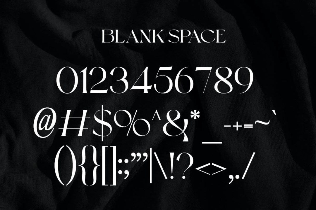 复古气泡涂鸦杂志海报标题LOGO设计PS英文字体安装包 Blank Space | Modern Display_img_3