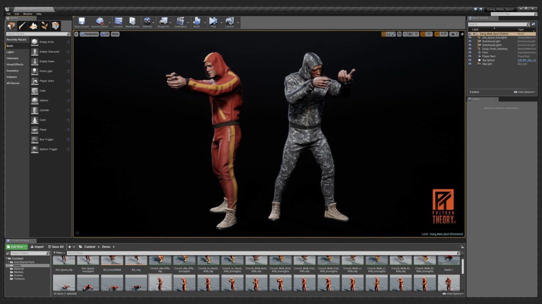 UE模型 帮派角色男性人物3D模型 Unrealengine Gang Character_img_3