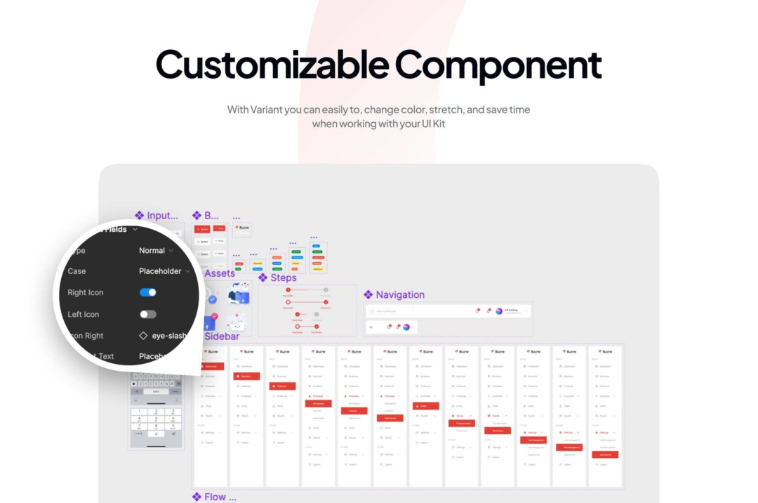 70+屏高质量项目进度业务管理仪表盘界面设计Figma模板套件 Buzne - Business Management Dashboard UI Kit_img_3