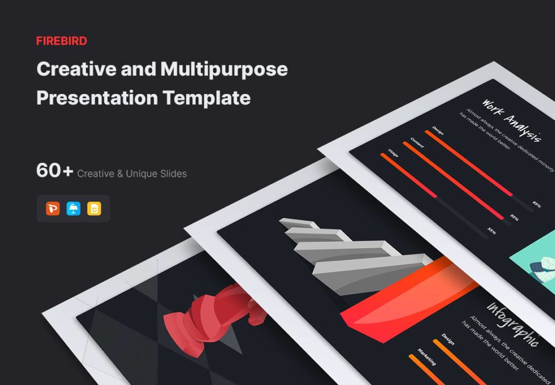 60+创意独特公司业务报表项目策划图文排版设计PPT&Keynote模板 FIREBIRD - Creative & Multipurpose Presentation Template_img_3