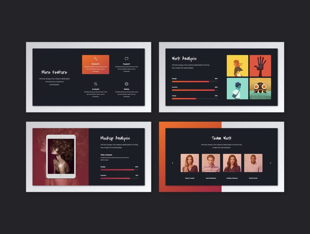 60+创意独特公司业务报表项目策划图文排版设计PPT&Keynote模板 FIREBIRD - Creative & Multipurpose Presentation Template_img_3