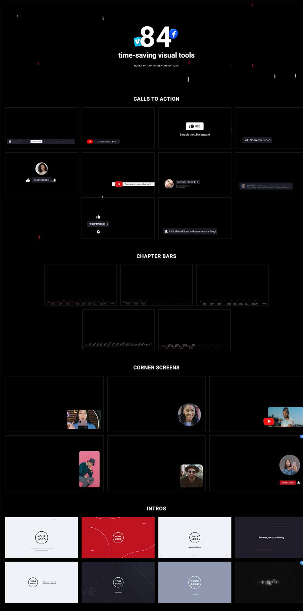 Fcpx插件 84组品牌推广社交媒体片尾头像点赞订阅关注分享图形动画 MotionVFX – mTuber 3_img_2