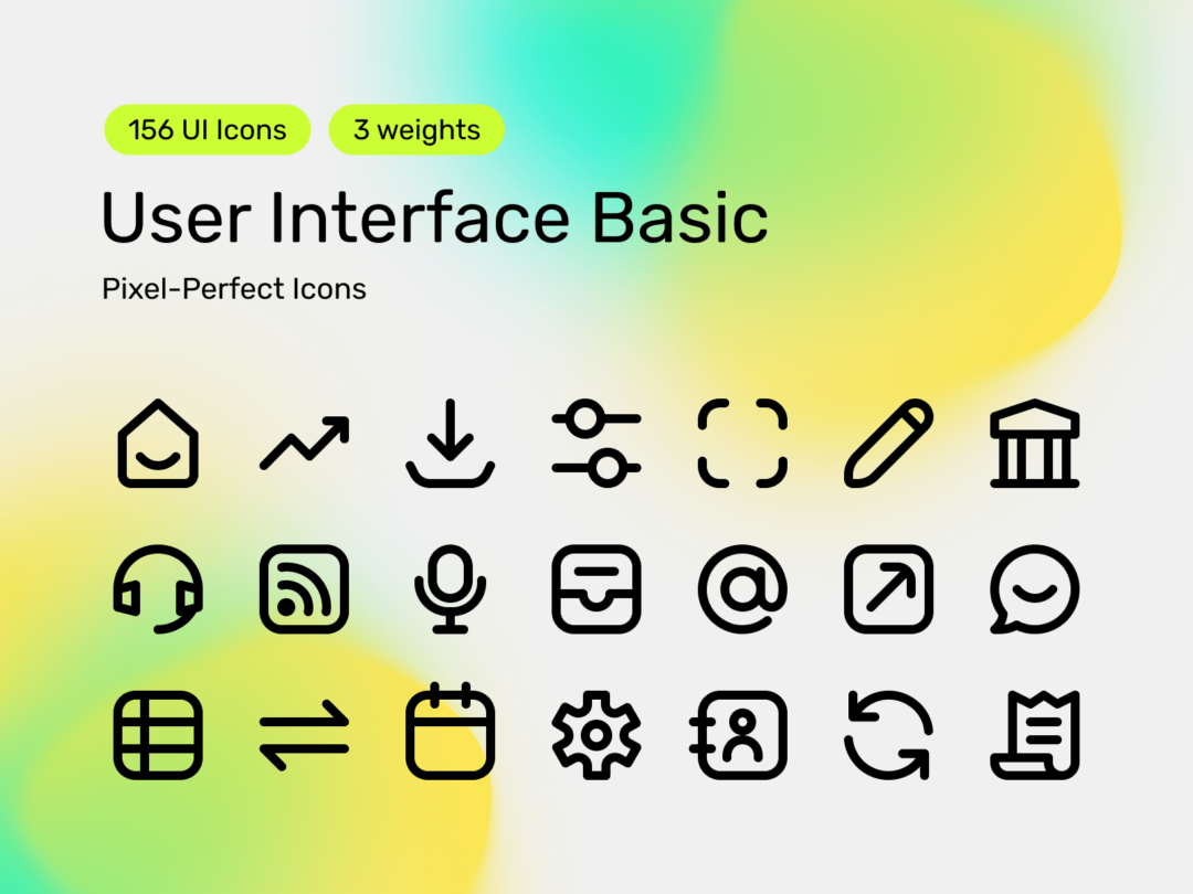 156款时尚APP软件网站用户界面线性矢量图标Icons设计素材 UI Basic V2.0 — Pixel-Perfect Line Icons_img_3