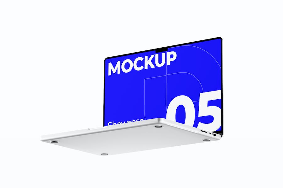 5款时尚苹果笔记本电脑MacBook Pro屏幕演示贴图样机PSD模版 Macbook Pro Mockup_img_3