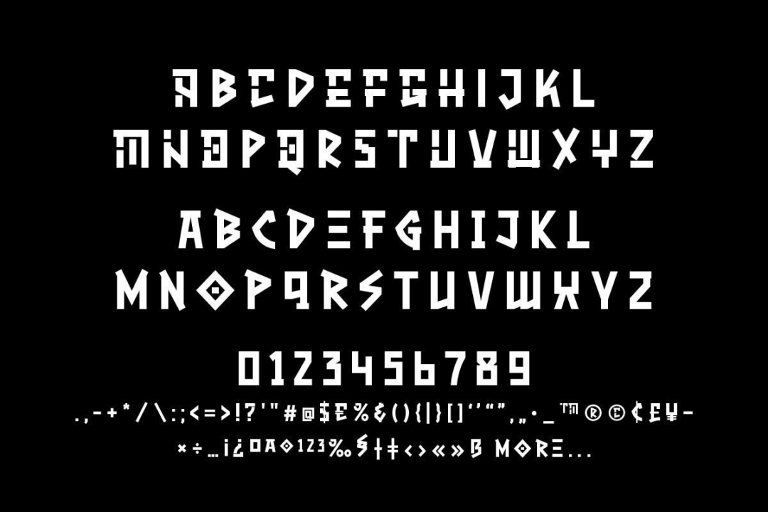 未来科幻赛博朋克网络科技游戏电影标题LOGO设计PS无衬线英文字体 Asrog Genos - Futuristic Tech Font_img_3