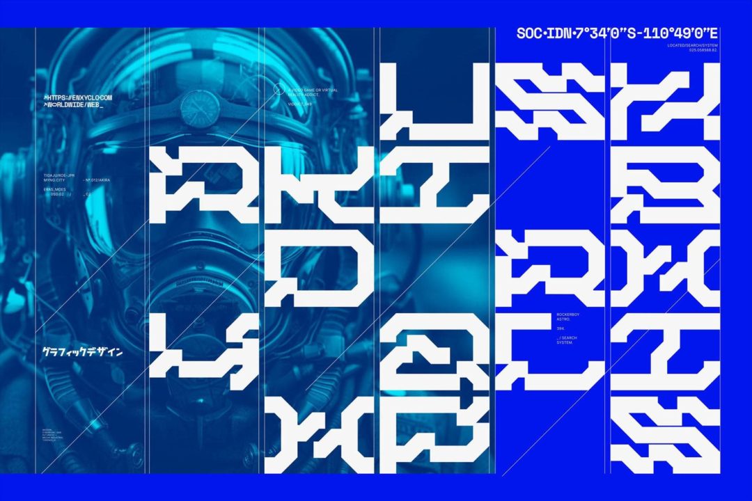 未来科幻赛博朋克硬核机甲机能海报LOGO徽标设计PS英文字体 NCL Graxebeosa - Cyberpunk Futuristic Techno Mecha_img_3