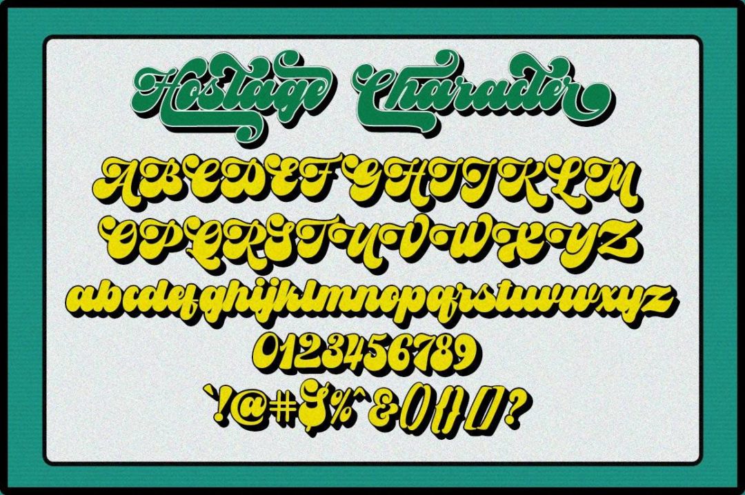 复古优雅婚礼贺卡海报标题徽标LOGO设计手写英文字体安装包 Hostage -Retro Font - —