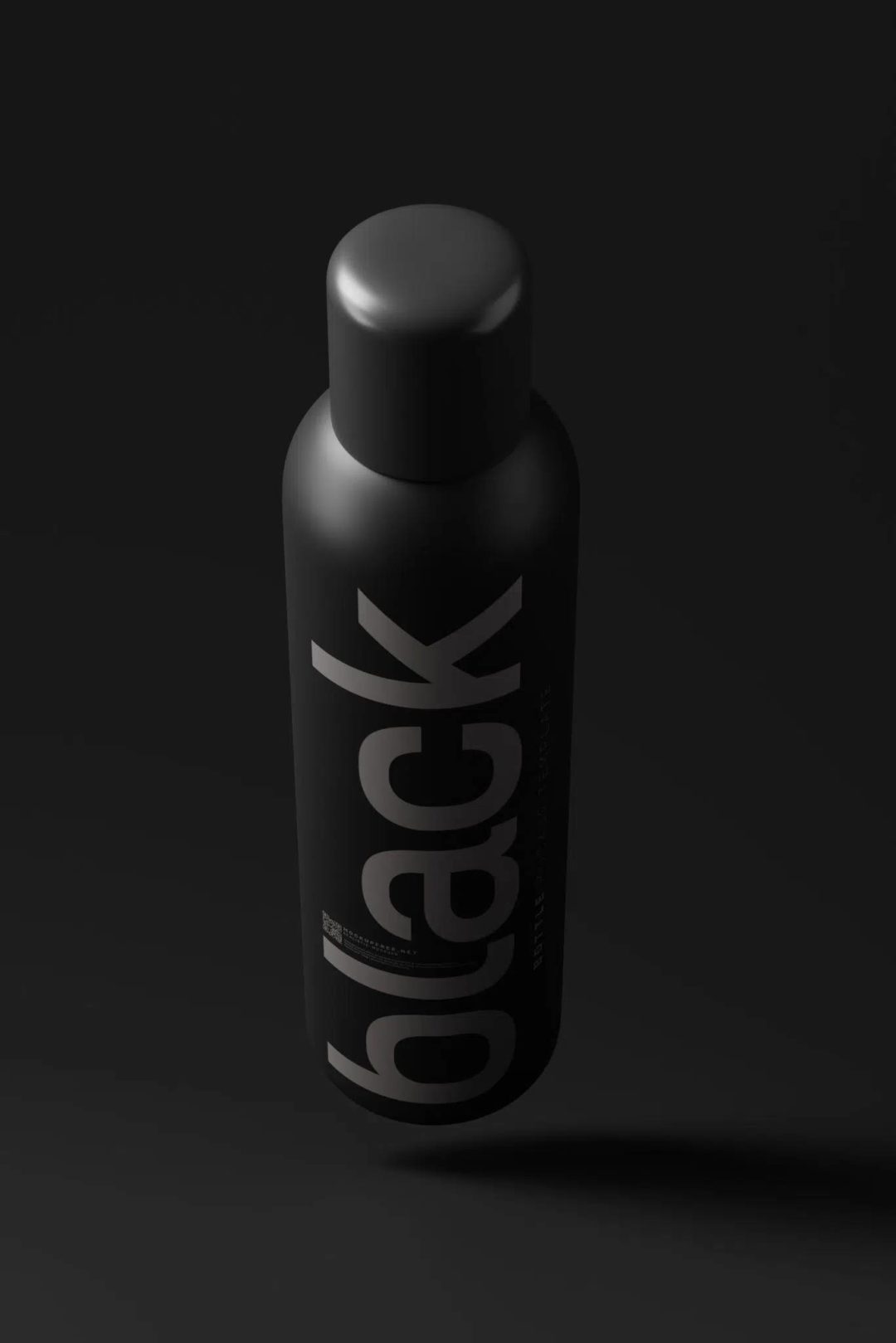 10款暗黑哑光化妆品塑料包装瓶设计展示效果图PSD样机模板 Tall Black Plastic Cosmetic Bottle Mockups_img_3