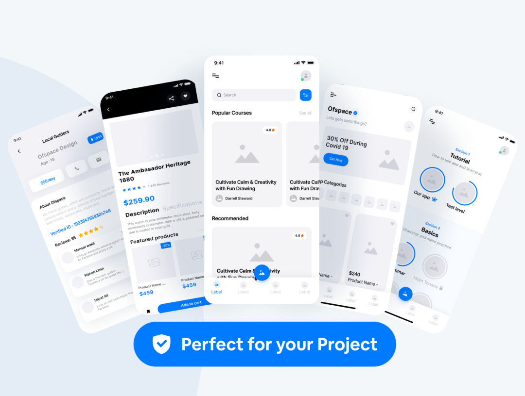 150+屏多用途APP界面设计线框图UX套件素材 Multi-concept App Wireframe UX Kit_img_3