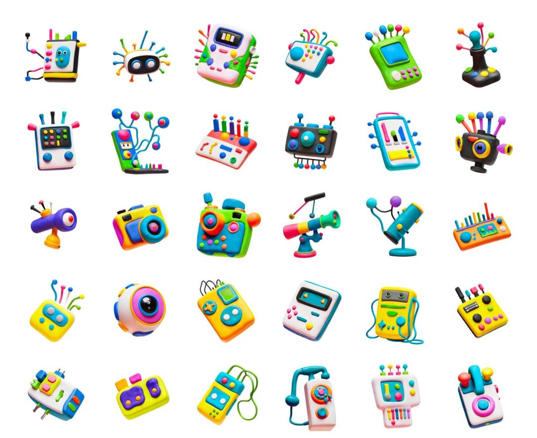 90款卡通创意AI智能机器人学习游戏机3D图标Icons设计素材合集 Plop! 3D Icons Pack_img_3