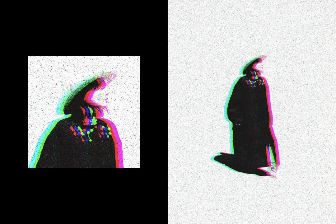 复古老式噪点颗粒未来科幻照片图像处理PS特效样机模板 Grain Glitch Photo Effect_img_3