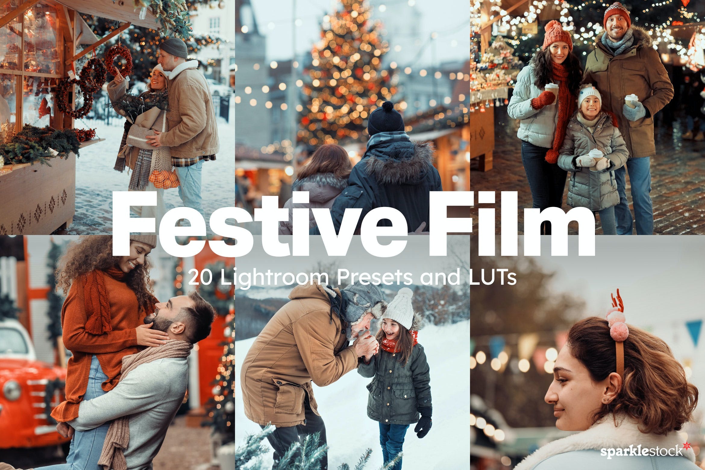 20组优雅怀旧老式电影博主摄影照片调色LR预设包 20 Festive Film Lightroom Presets and LUTs_img_2