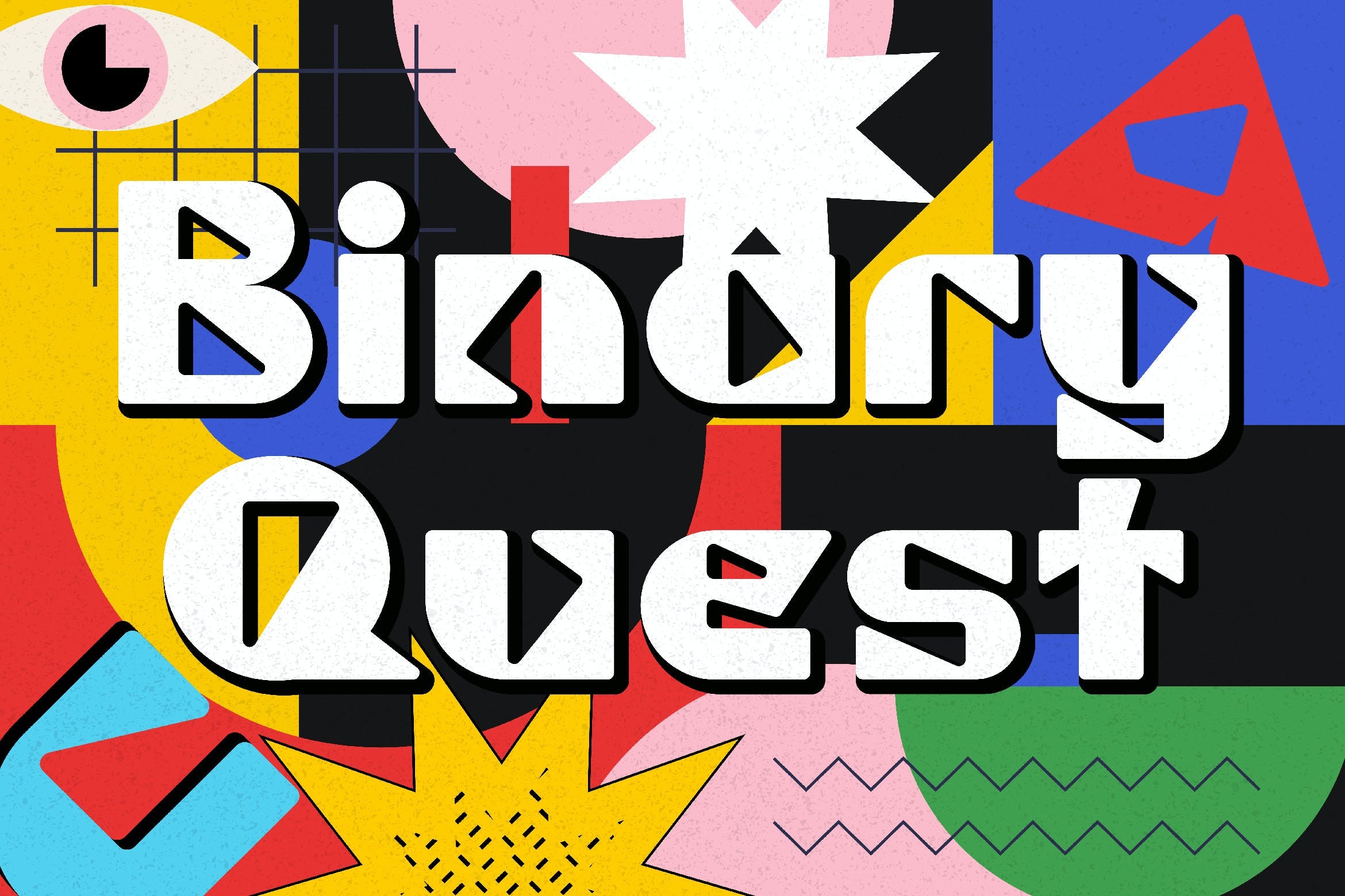 现代复古品牌海报徽标设计装饰英文字体安装包 Binary Quest Computer Inspired Typeface_img_2