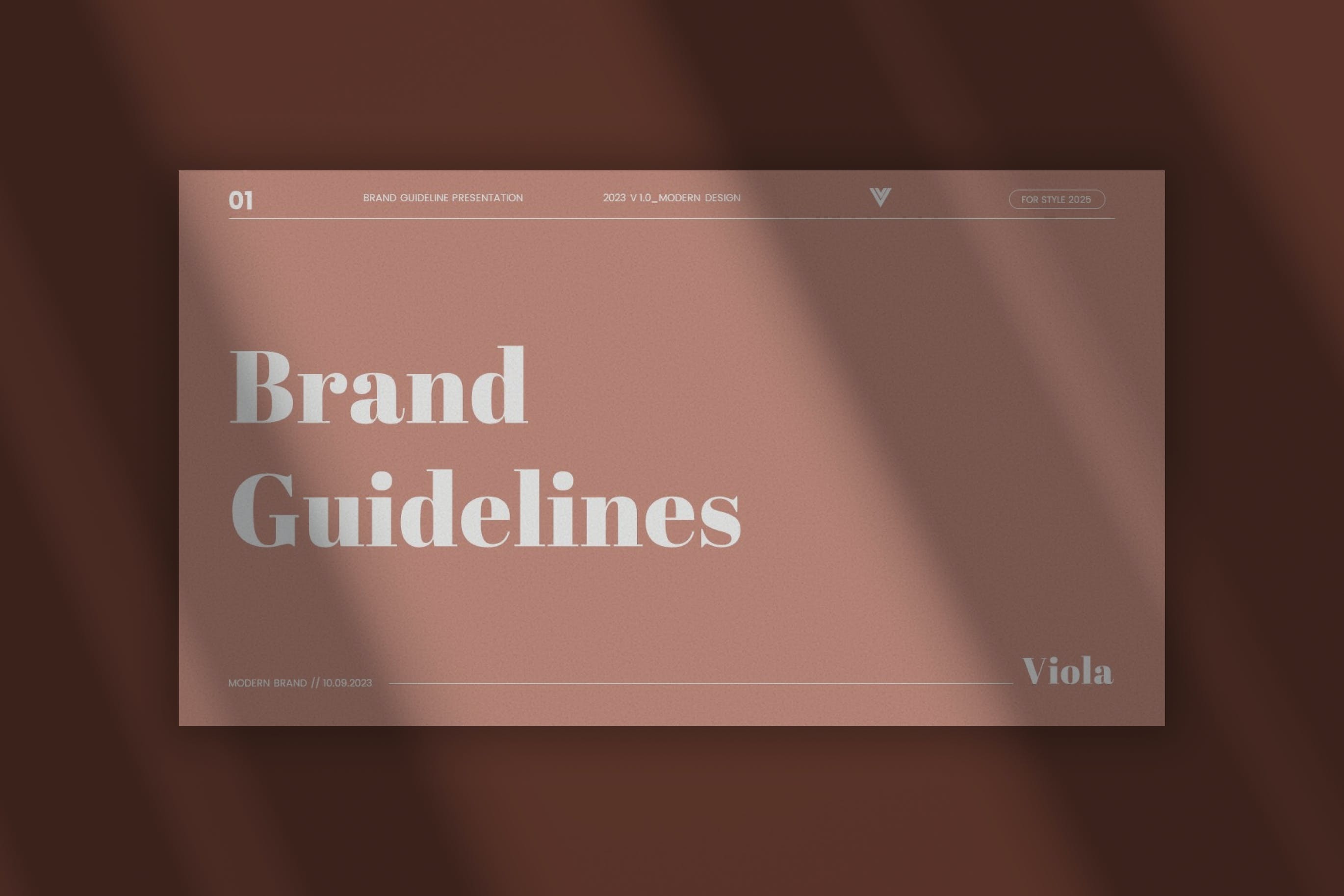 时尚简约品牌营销策划提案简报设计Keynote模版 Viola Brand Guideline Keynote Template_img_2