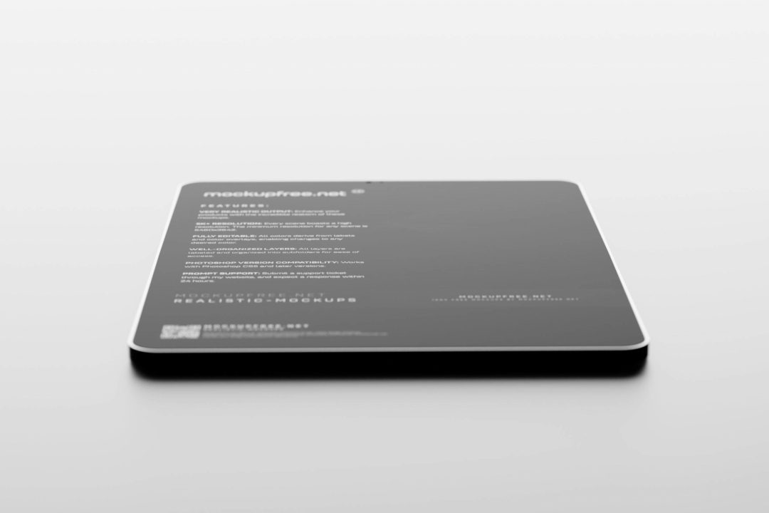 10款工业风暗黑苹果iPad Pro屏幕作品集设计展示效果图PSD样机 Unbranded Tablet Screen Mockups_img_3