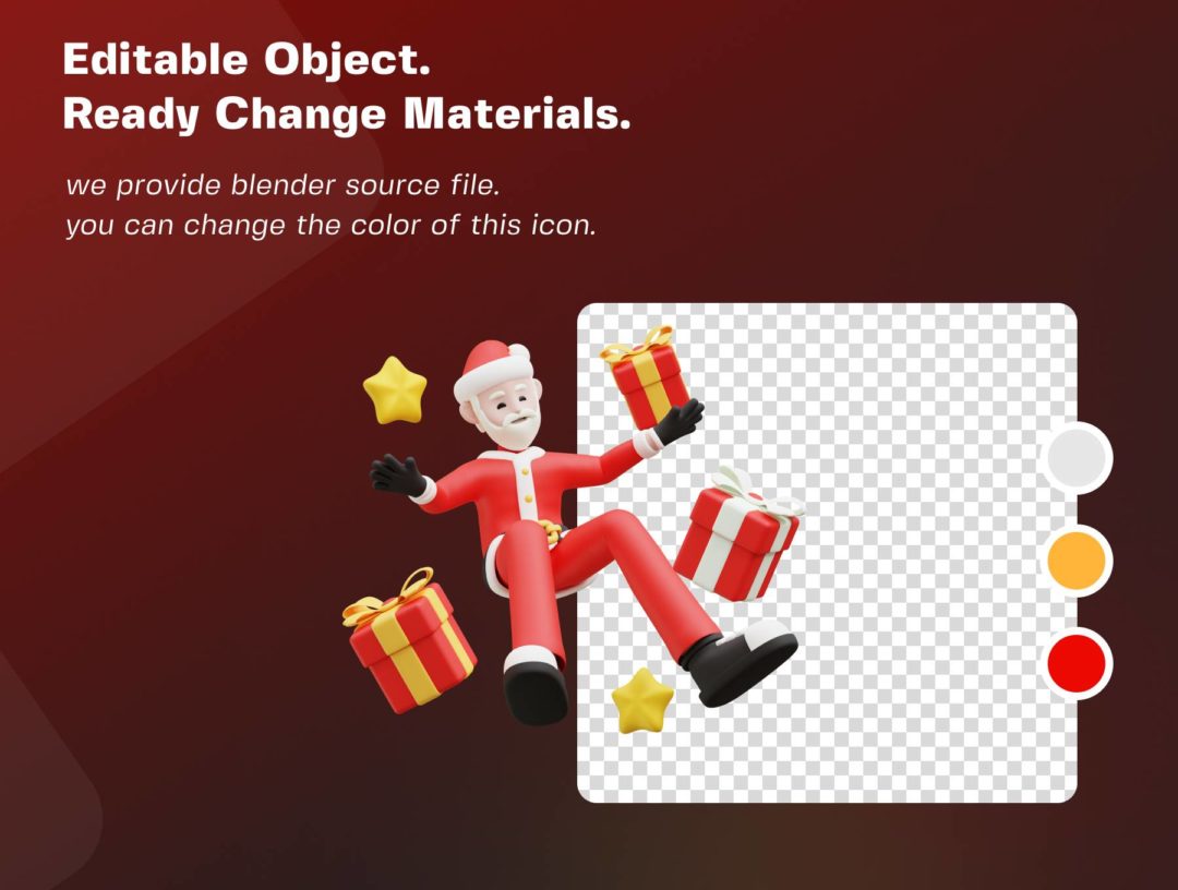 20款卡通创意圣诞节圣诞老人3D图标Icons设计素材包 Santa Claus 3D Icon Pack_img_3