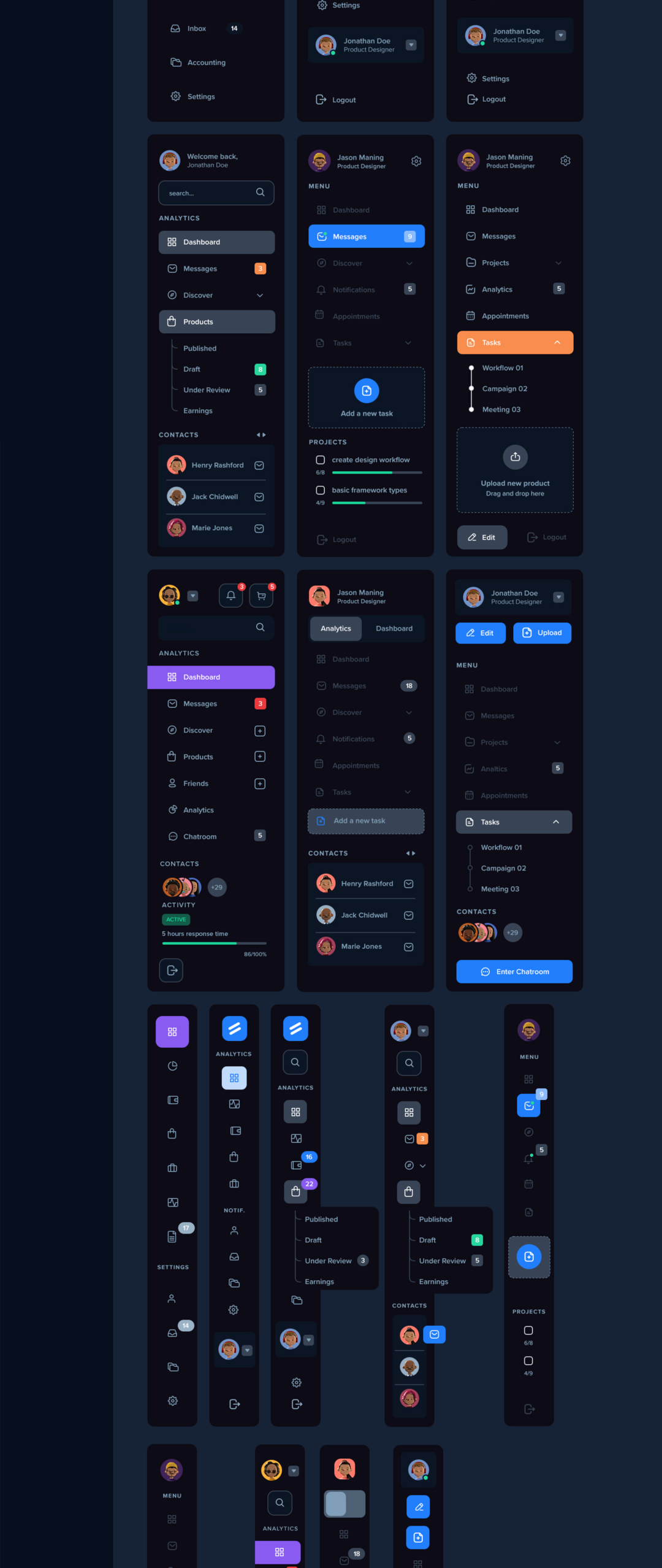 500+款APP&网站WEB界面设计卡片UI套件素材包 Modular - UI Styleguide & Composer_img_3