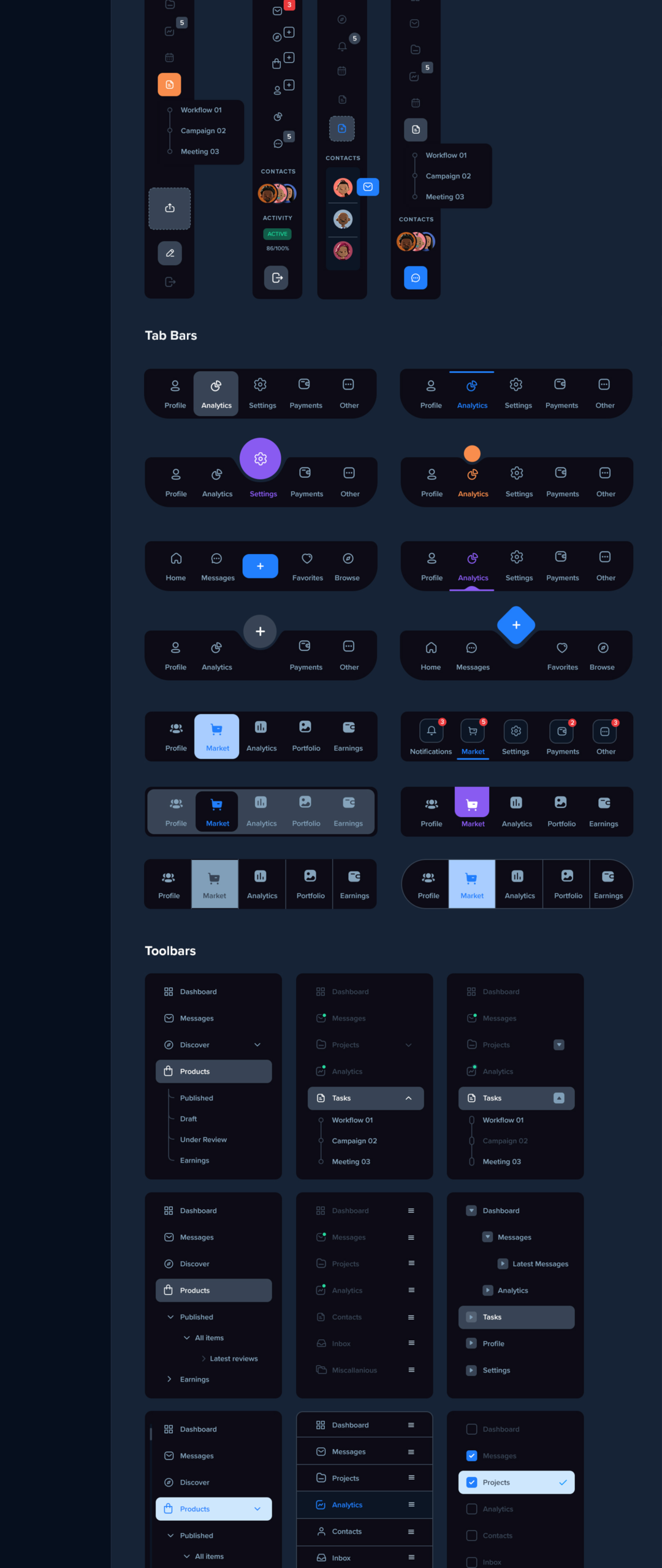 500+款APP&网站WEB界面设计卡片UI套件素材包 Modular - UI Styleguide & Composer_img_3