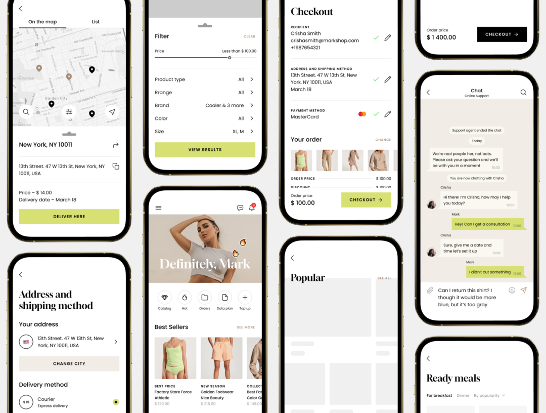 100+屏时尚在线购物电子商城商店APP软件界面设计Figma模板套件 Mark Shopping App UI kit_img_3