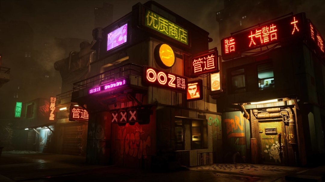 未来科幻赛博朋克模块化城市街道小巷UE场景模型 Unrealengine Modular CyberPunk City Asset Pack_img_3