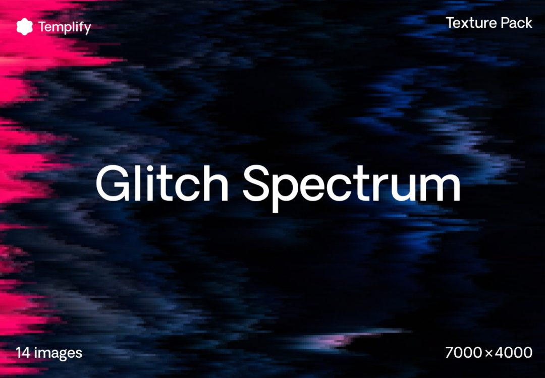 14款未来潮流故障毛刺失真扭曲抽象艺术背景图片设计素材包 Glitch Spectrum Texture Background Pack_img_3