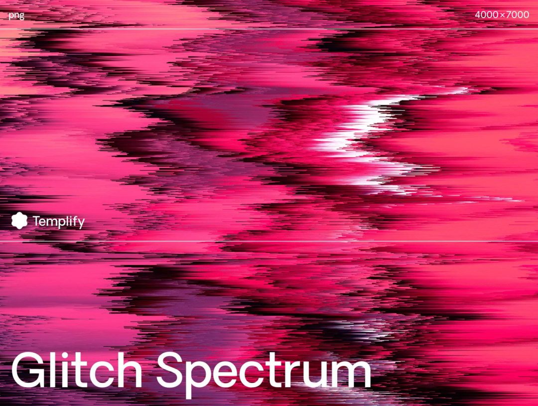 14款未来潮流故障毛刺失真扭曲抽象艺术背景图片设计素材包 Glitch Spectrum Texture Background Pack_img_3