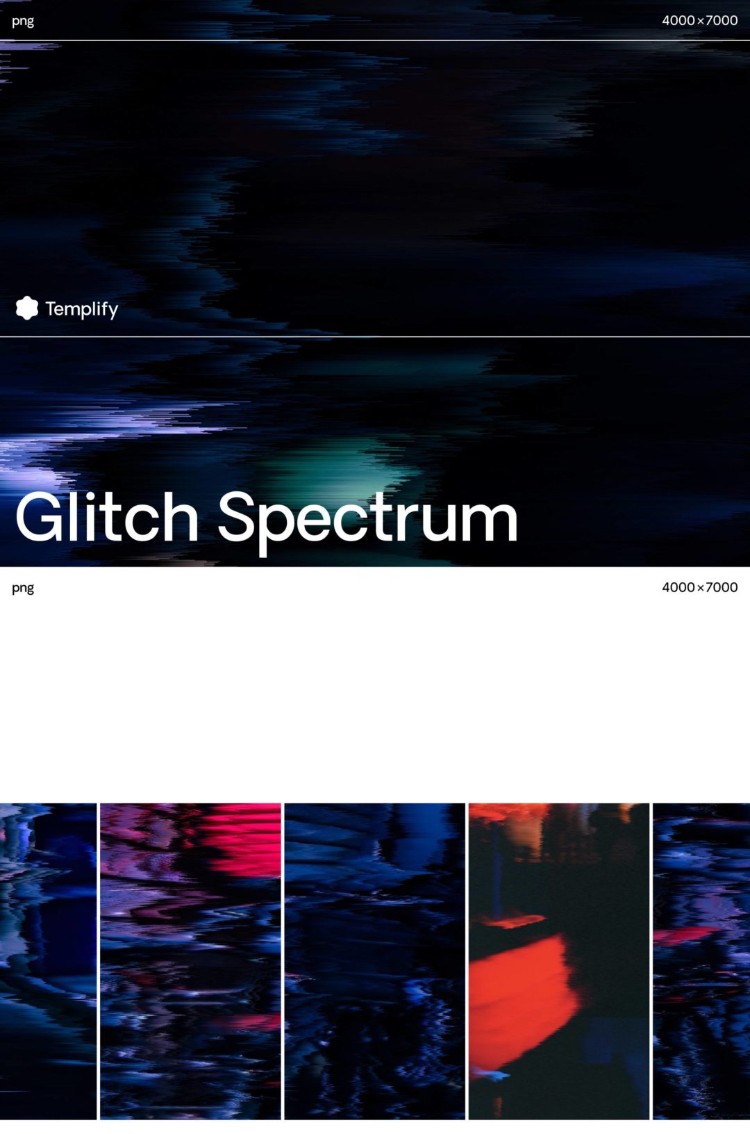 14款未来潮流故障毛刺失真扭曲抽象艺术背景图片设计素材包 Glitch Spectrum Texture Background Pack_img_3