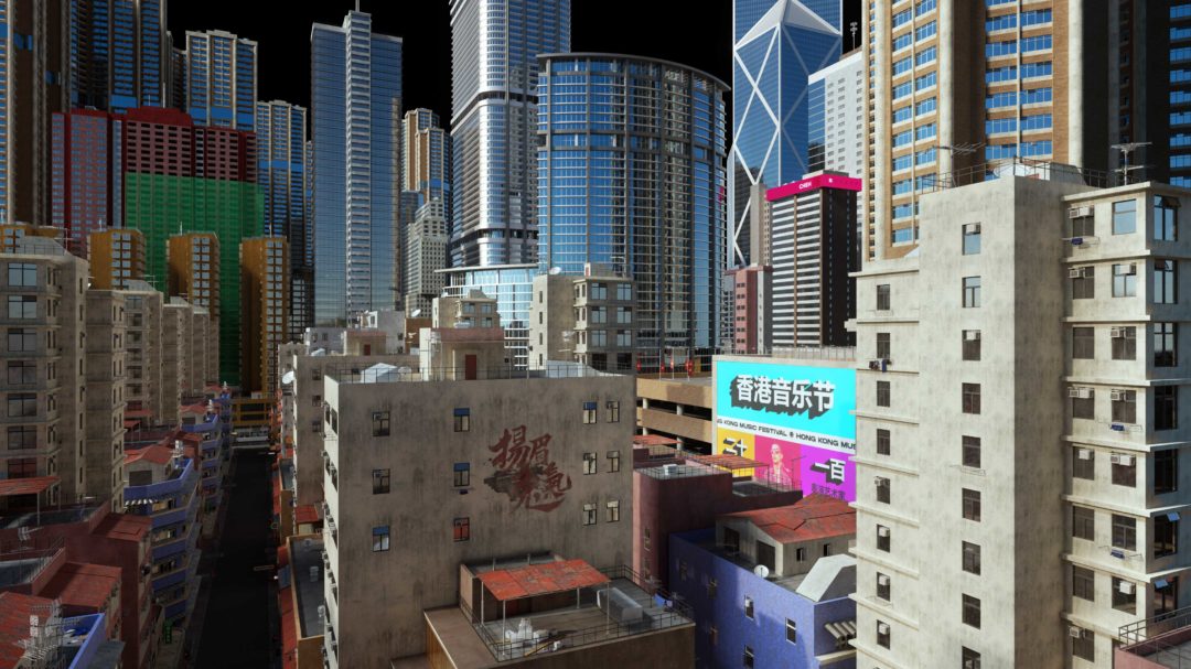 香港城市现代化楼房建筑3D模型资产预设C4D/MAX/FBX/OBJ/Maya/Blender/UE等 Kitbash3D - Hong Kong_img_3