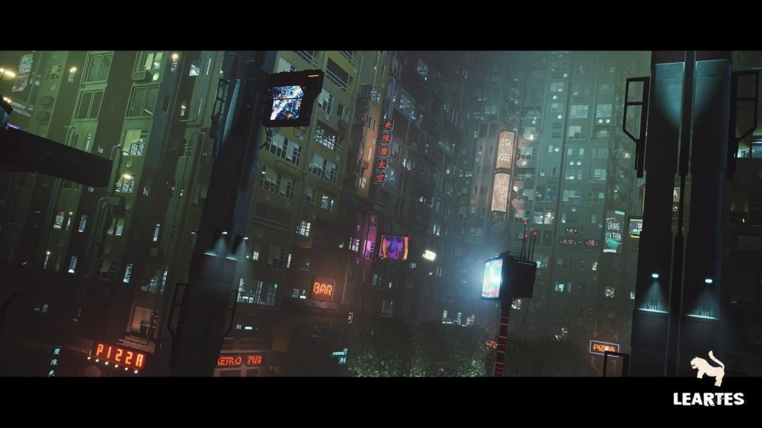 UE模型 科幻赛博朋克街道楼房建筑公共设施环境3D模型 Unrealengine Cyberpunk Environment Megapack (Modular with Interiors )_img_3