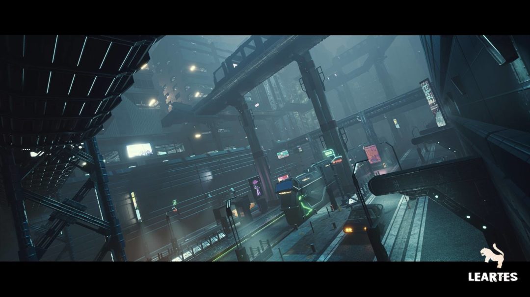 UE模型 科幻赛博朋克街道楼房建筑公共设施环境3D模型 Unrealengine Cyberpunk Environment Megapack (Modular with Interiors )_img_3