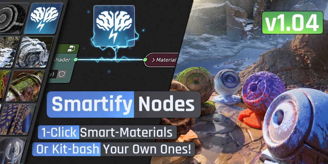 Blender预设 智能材质贴图节点特效资产包 Blender Market – Smartify Nodes 1.04_img_3