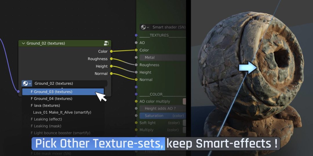 Blender预设 智能材质贴图节点特效资产包 Blender Market – Smartify Nodes 1.04_img_3