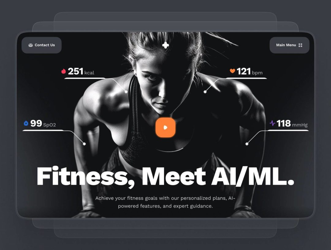 14屏AI人工智能锻炼健身营养项目网站界面设计Figma模板套件 sandow: AI Fitness & Nutrition Website_img_3