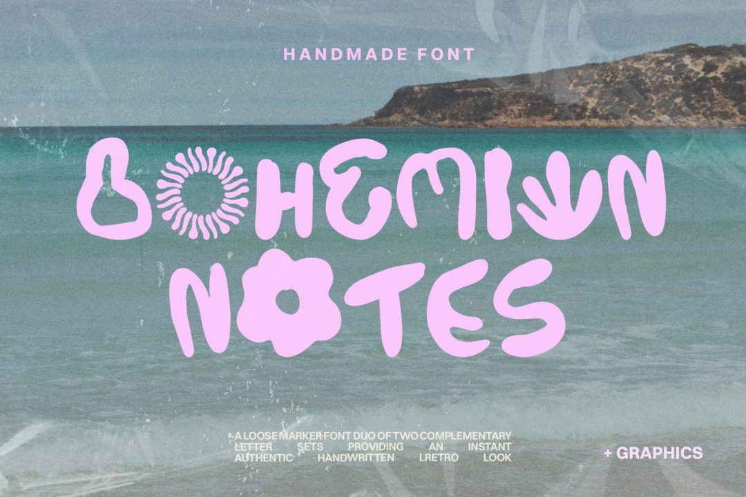 bohemian-notes-handmade-font-cover-