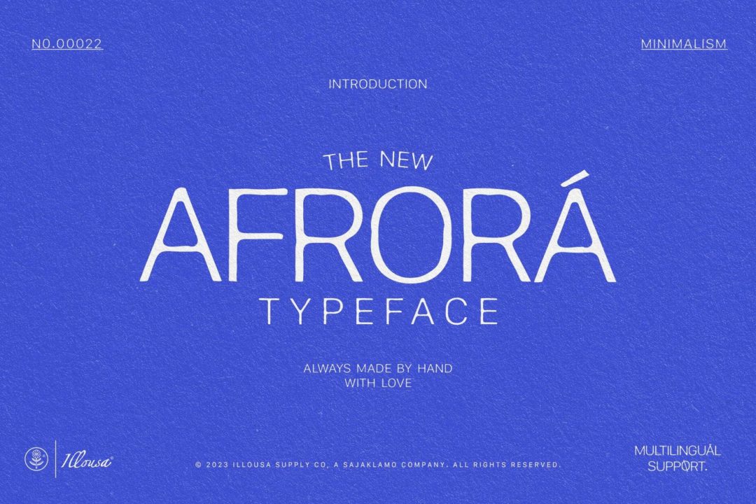 复古极简主义手写打印风格LOGO标题设计英文字体安装包 Afrora | Vintage Print Font_img_3