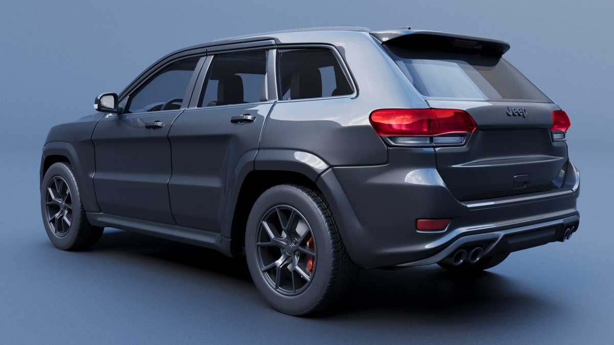 吉普Jeep大切诺基越野车SUV汽车3D模型设计素材 Jeep Grand Cherokee Trackhawk – 3D Print Model_img_2