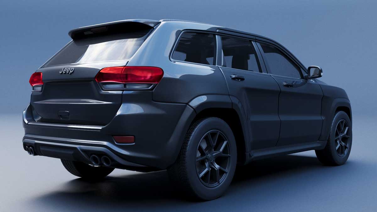 吉普Jeep大切诺基越野车SUV汽车3D模型设计素材 Jeep Grand Cherokee Trackhawk – 3D Print Model_img_2