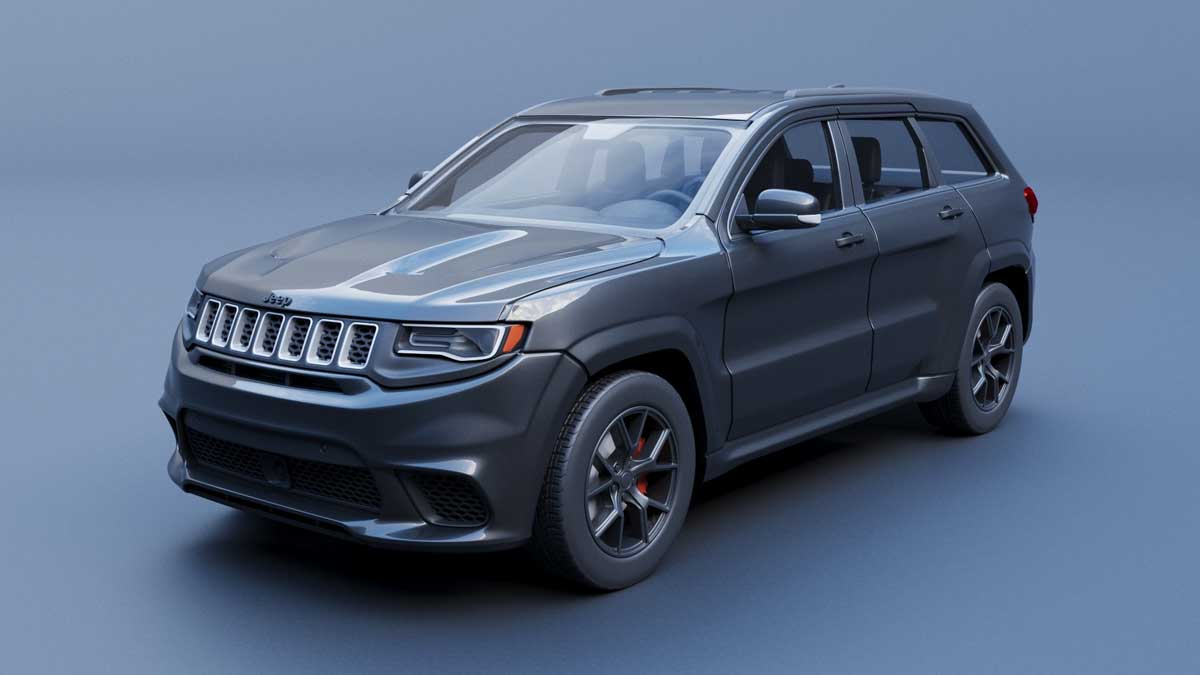 吉普Jeep大切诺基越野车SUV汽车3D模型设计素材 Jeep Grand Cherokee Trackhawk – 3D Print Model_img_2