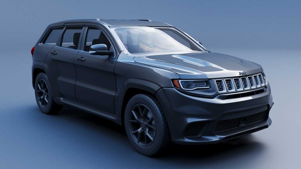 吉普Jeep大切诺基越野车SUV汽车3D模型设计素材 Jeep Grand Cherokee Trackhawk – 3D Print Model_img_2