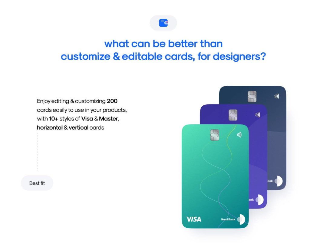 200款时尚金融借记卡信用卡银行卡会员卡卡片设计Figma矢量模板素材包 Nomi Card_img_3